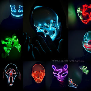 Halloween LED Light up glow mask trendy toys party