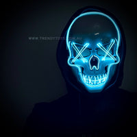 Light Up Skull Mask Grim Reaper Halloween