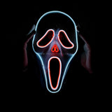 LED Light Up ghost face mask scream scary Halloween party
