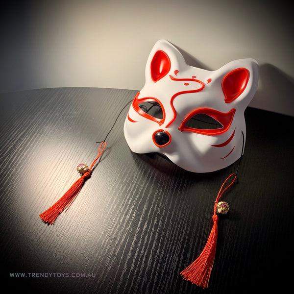 Light up Japanese kitsune fox mask