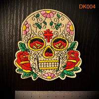 Candy Skull Iron On Patch