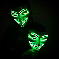 LED Light Up Guy Fawkes Mask Anonymous Hacker